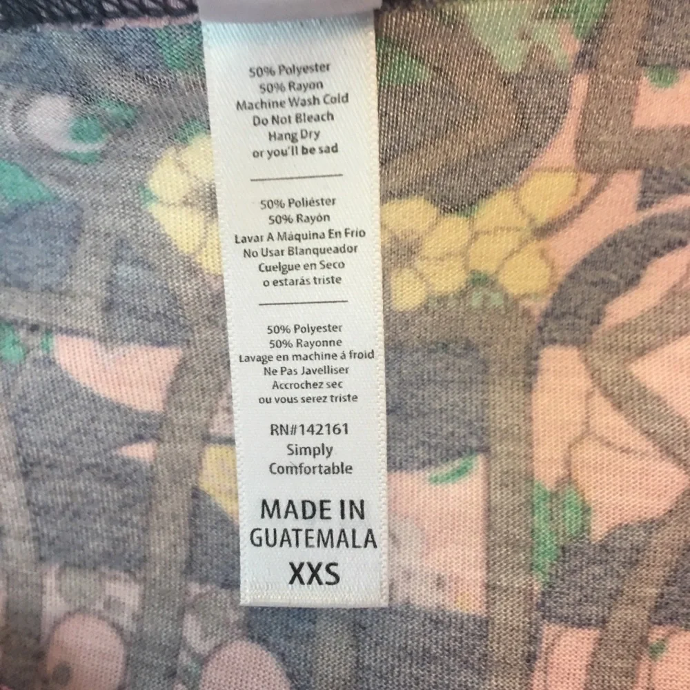 * 3 for $36* Lularoe Pink Classic Tee Shirt XXS - Picture 2 of 4